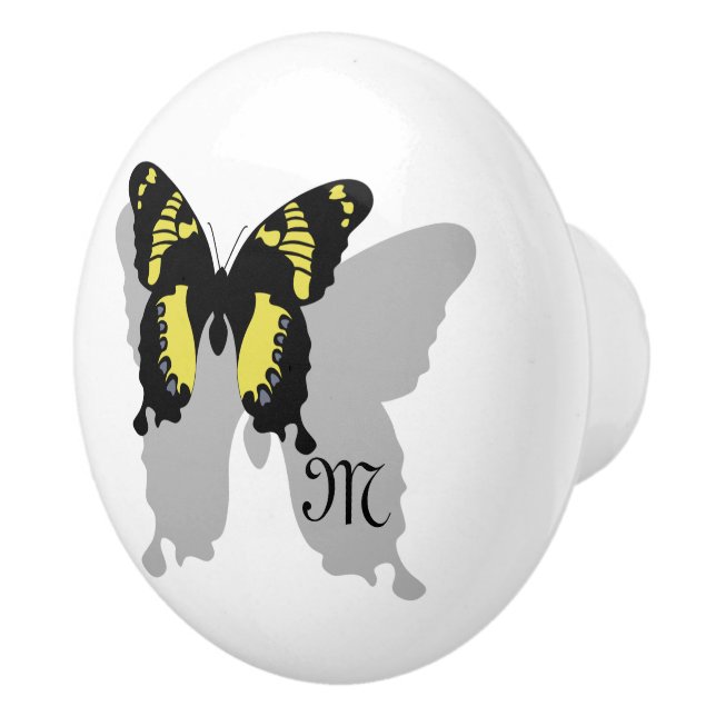 Jamaica Butterfly Shadow Monogram Knopp (Höger)