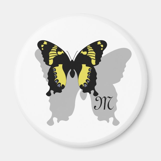 Jamaica Butterfly Shadow Monogram Magnet (Framsidan)