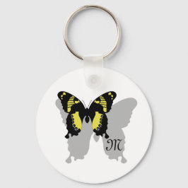 Jamaica Butterfly Shadow Monogram Nyckelring