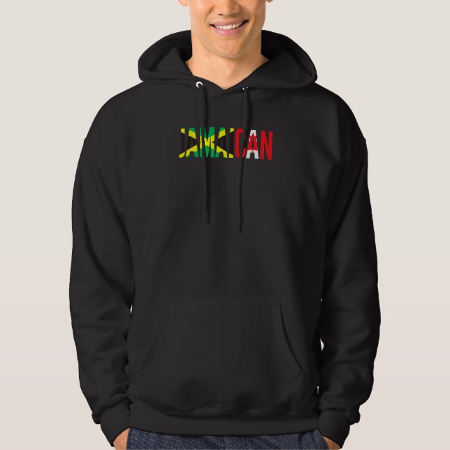 Jamaica Canada Flag for Half Canadian Jamaican Roo Hoodie (Framsida)