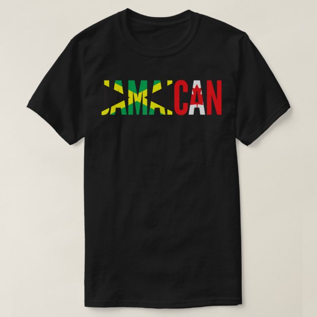 Jamaica Canada Flag Themed for Half Canadian Jamai T Shirt (Design framsida)