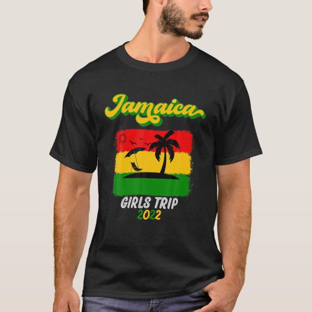 Jamaica Caribbean Family Vacay Girls Couples Trip T Shirt (Framsida)