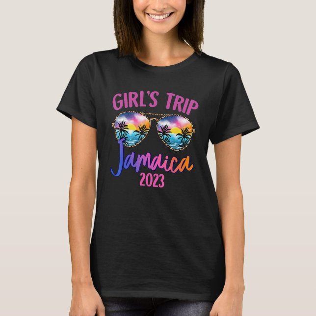 Jamaica Caribe 2023 Girls Trip Sunglasses Summer G T Shirt (Framsida)