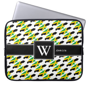 JAMAICA Christian Scripture Monogram bärbar dator Laptop Fodral