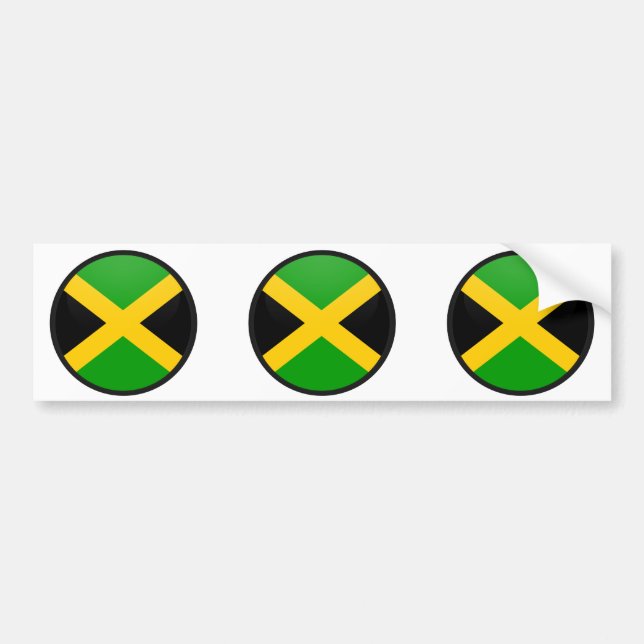 Jamaica cirklar den kvalitets- flagga bildekal (Framsidan)