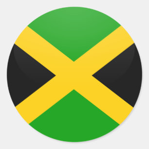 Jamaica cirklar den kvalitets- flagga runt klistermärke