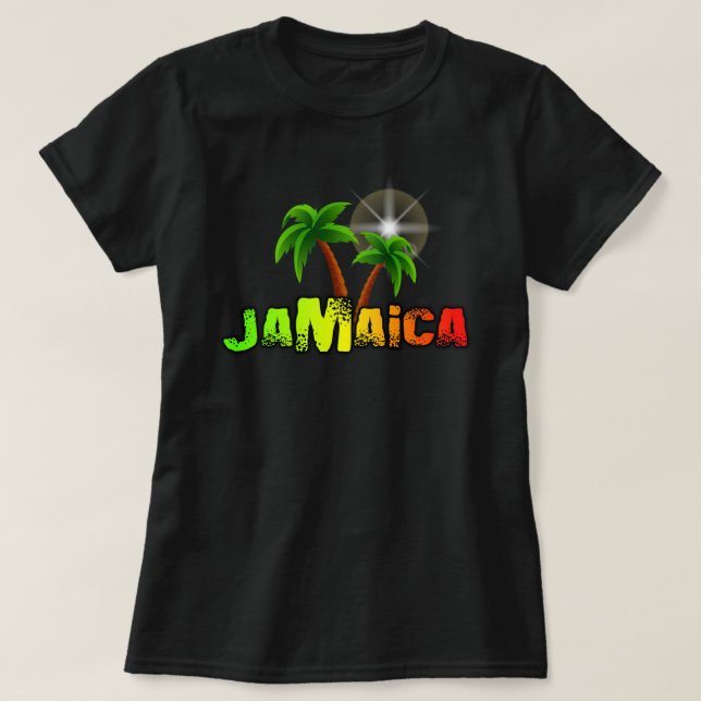 Jamaica coconut träd sol tröja (Design framsida)