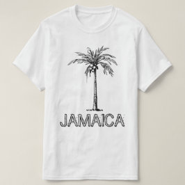 Jamaica coconut träd svartvitt t shirt