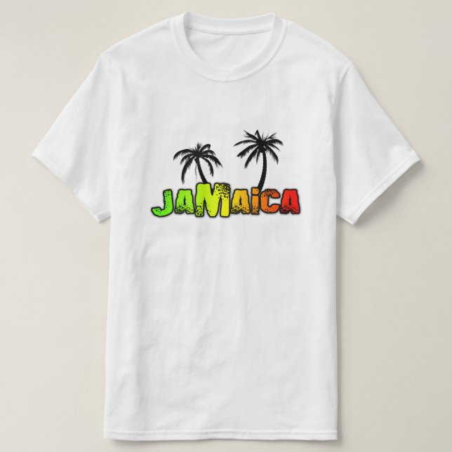 Jamaica coconut träd t shirt (Design framsida)