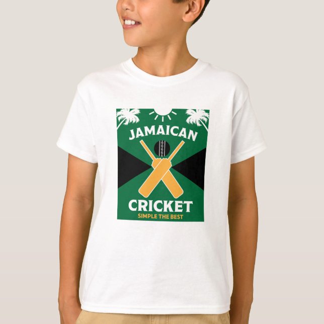 Jamaica Cricket T Shirt (Framsida)