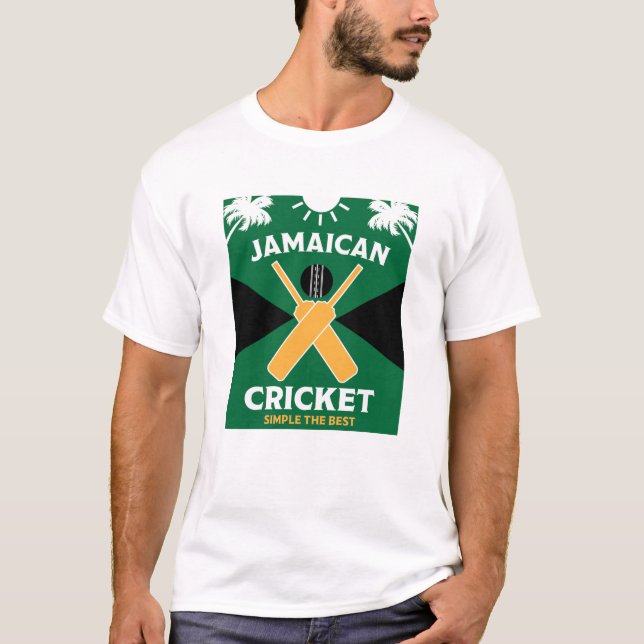 Jamaica Cricket T Shirt (Framsida)