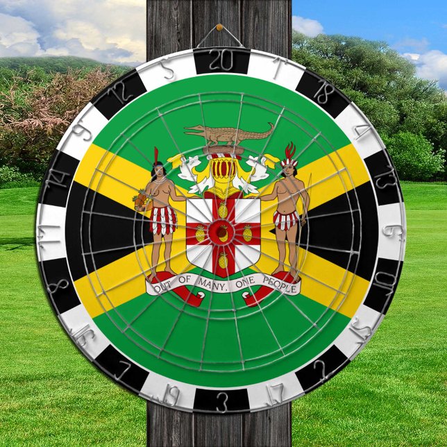 Jamaica Dartboard & Jamaican Flagga / sporten boar Darttavla (Skapare uppladdad)