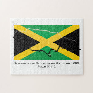 JAMAICA Delad nation JAMAISK FLAGGA Pussel