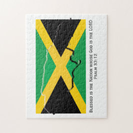 JAMAICA| Delad nation| JAMAISK FLAGGA Pussel