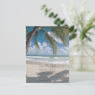 Jamaica Destination Beach Wedding Datumet Meddelande Vykort