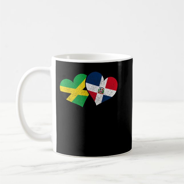 Jamaica " Dominikanska republiken Heart Pride Jama Kaffemugg (Vänster)