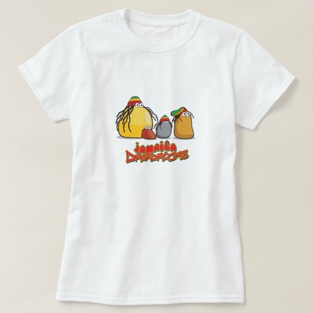 Jamaica Dreadrocks kvinna T-tröja Tee Shirt (Design framsida)