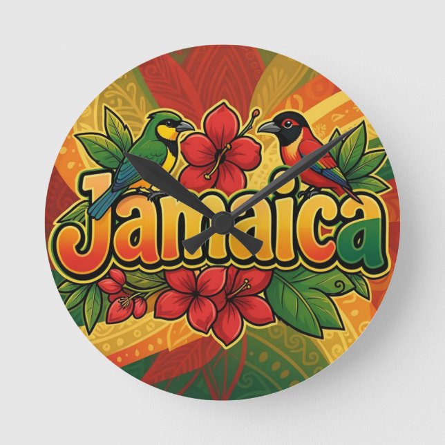 Jamaica dreams  rund klocka (Framsida)