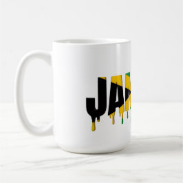 Jamaica Drip Text | Karibisk flaggdesign | Fan Kaffemugg