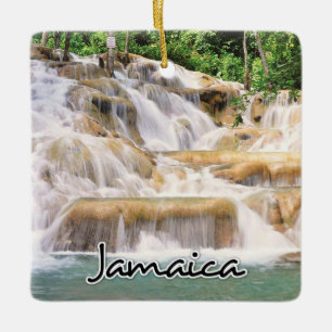 Jamaica Dunn's River Falls closeup Julgransprydnad Keramik