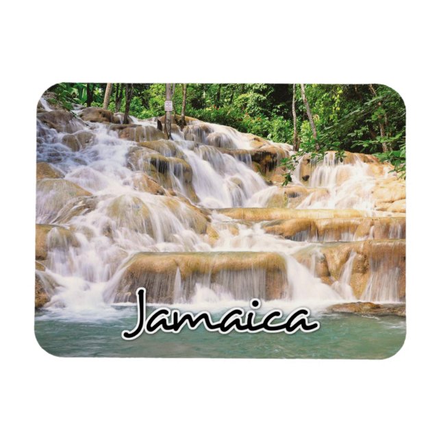 Jamaica Dunn's River Falls closeup Magnet (Horisontell)