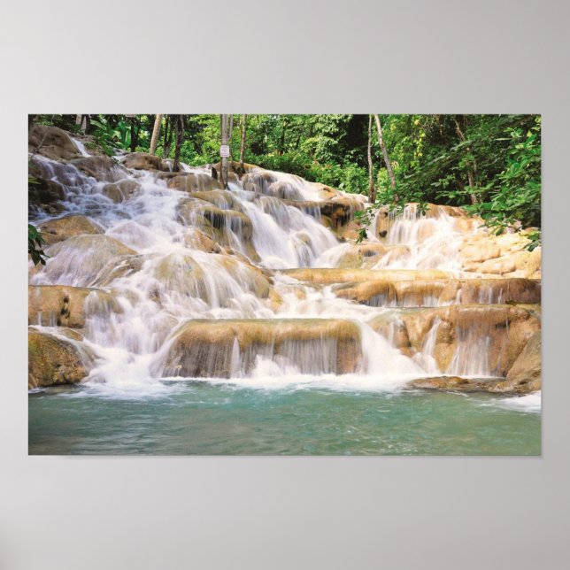 Jamaica Dunn's River Falls closeup Poster (Framsidan)