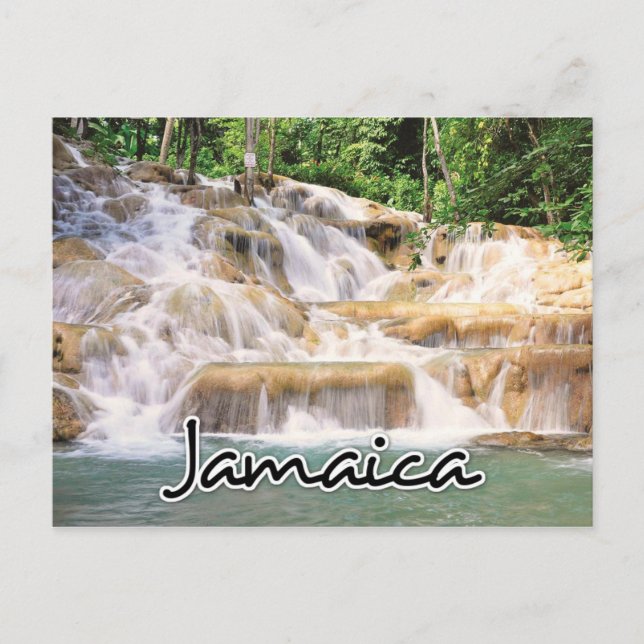 Jamaica Dunn's River Falls closeup Vykort (Framsida)