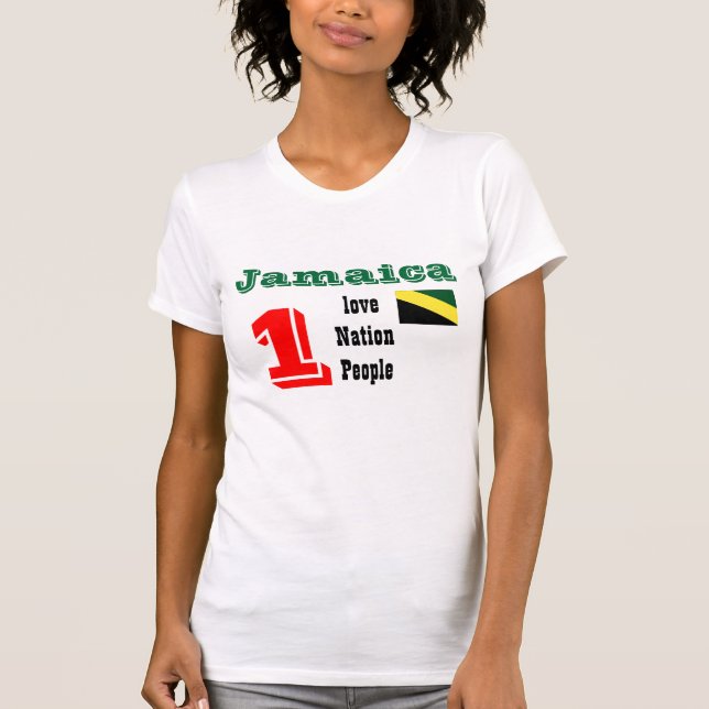jamaica en kärlek,en nation,en t-shirts med peole (Framsida)