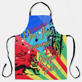 Jamaica en Kärlek Reggae Party Apron