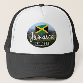 "Jamaica Est. 1962-tums blå berg med Flagga Keps