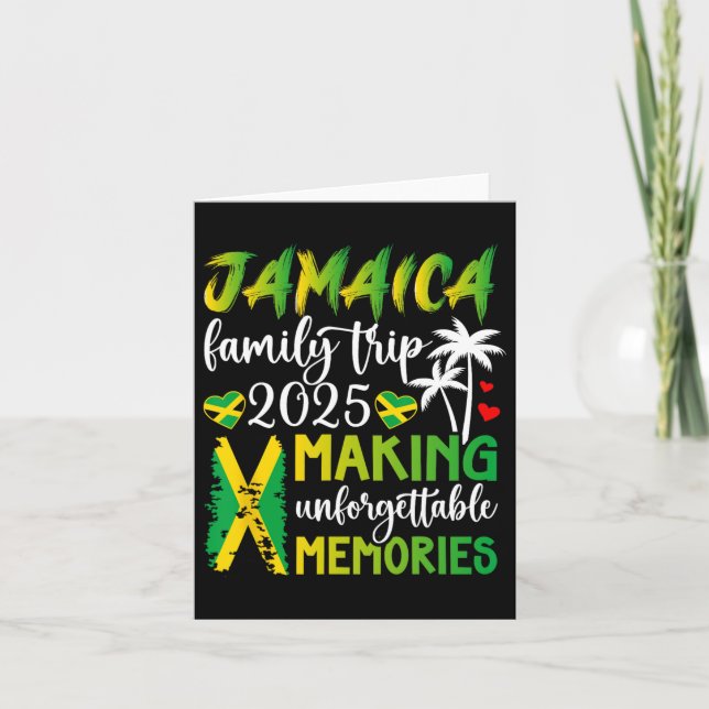 Jamaica Familjesemester 2025 Skapar Minnen Jamaica Kort (Framsida)
