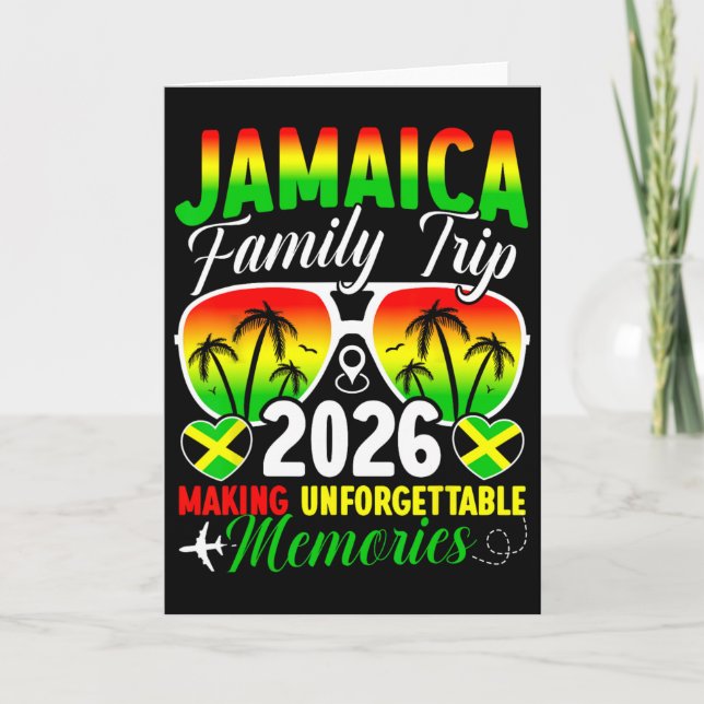 Jamaica Familjesemester 2026 Skapar Minnen Jamaica Kort (Framsida)