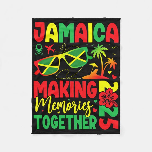 Jamaica Family Reunion 2025 Skapar Memories Vacati Fleecefilt (Framsidan)