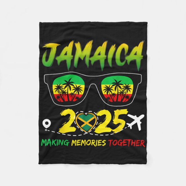 Jamaica Family Reunion 2025 Skapar Memories Vacati Fleecefilt (Framsidan)