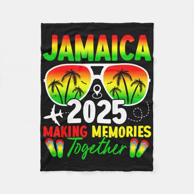Jamaica Family Reunion 2025 Skapar Memories Vacati Fleecefilt (Framsidan)
