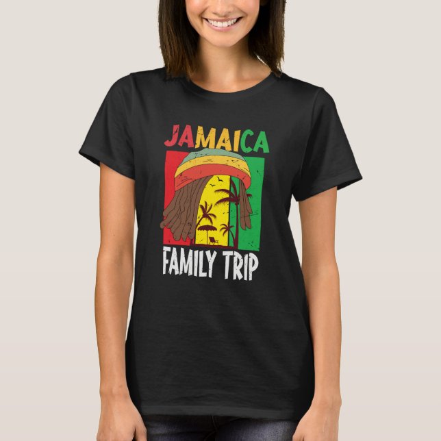 Jamaica Family Vacation Jamaica Holiday Caribbean  T Shirt (Framsida)