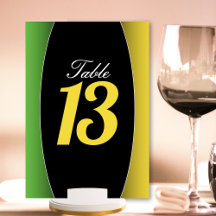 Jamaica Färg Grönt Guld Karibien Restaurant