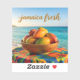 Jamaica färsk mango vid havet klistermärken