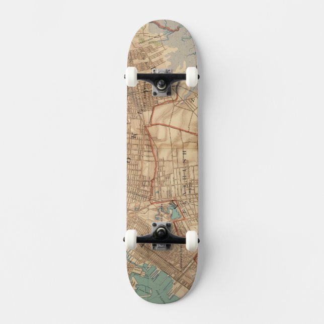 Jamaica fjärd och Brooklyn Skateboard Bräda 19,5 Cm (Framsida)