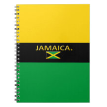 Jamaica Flag Colors Modern Notebook