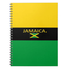 Jamaica Flag Colors Modern Notebook Anteckningsbok