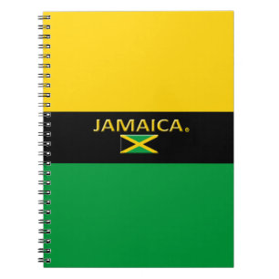 Jamaica Flag Colors Modern Notebook Anteckningsbok