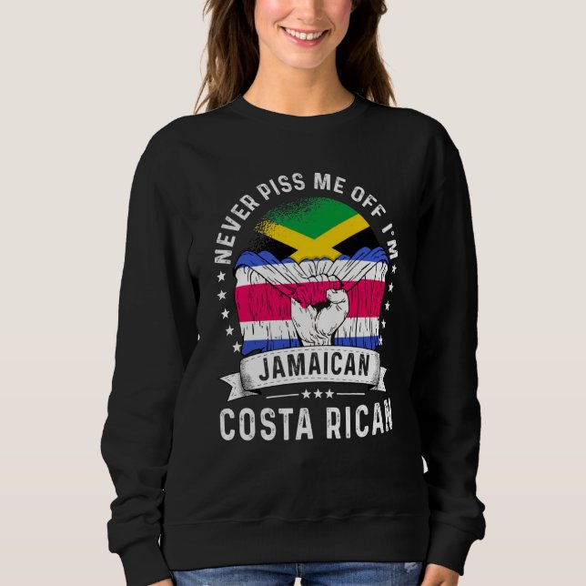 Jamaica Flag Costa Rica Grown Humor Citizen Pride T Shirt (Framsida)
