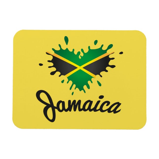 Jamaica Flag Island - Proud Jamaicans - Magnet (Horisontell)