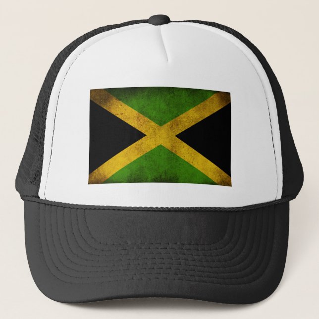 Jamaica Flag - Proud Jamaicans - Rasta Cap Truckerkeps (Framsida)