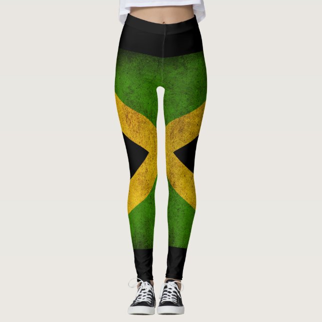 Jamaica Flag - Proud Jamaicans - Yoga Leggins Leggings (Framsida)
