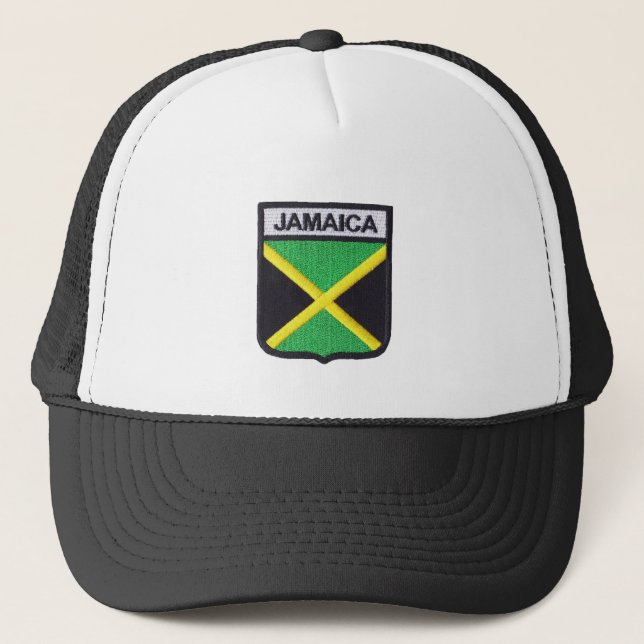 Jamaica Flag Rasta Reggae Roots Trucker Cap Keps (Framsida)
