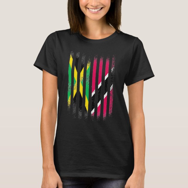 Jamaica Flag Trinidad&Tobago Grown Country Flags S T Shirt (Framsida)