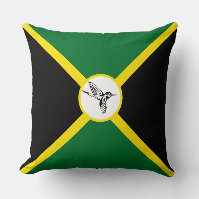Jamaica Flagga 01 Kudde (Framsida)