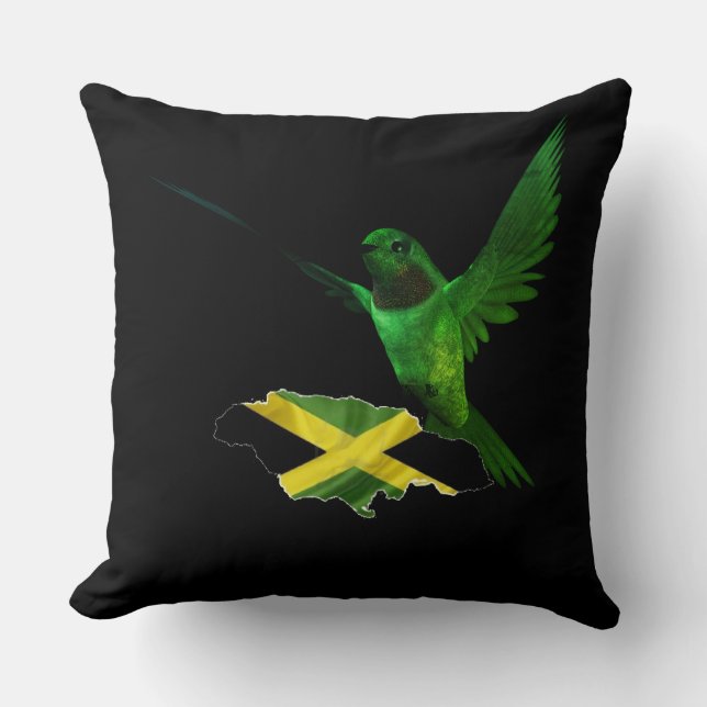 Jamaica Flagga 04 Kudde (Framsida)
